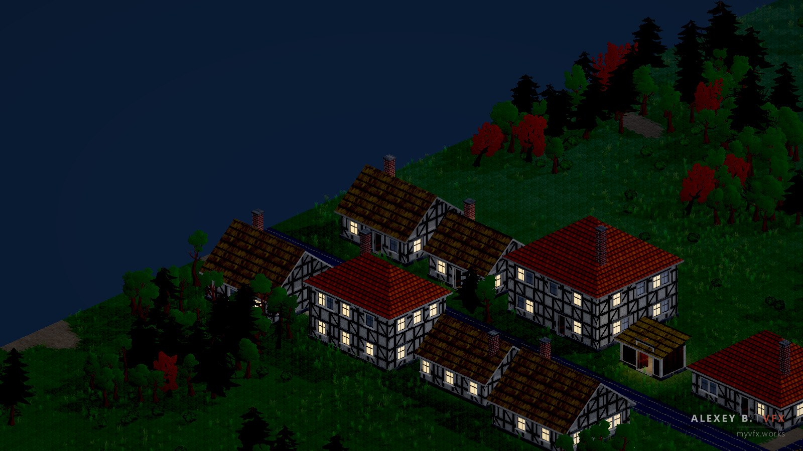 Map edge at night